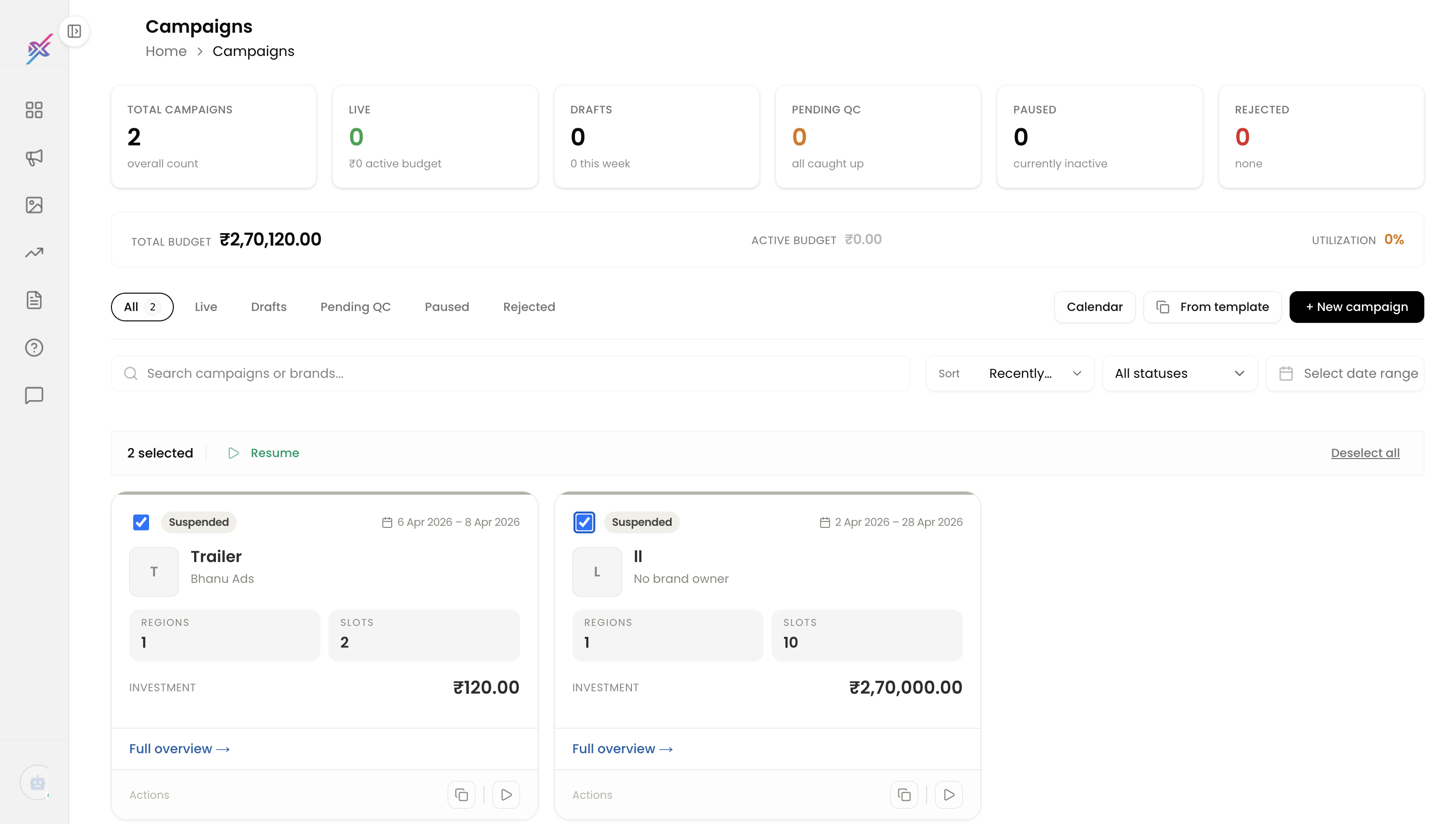 Bulk Campaign Workflows